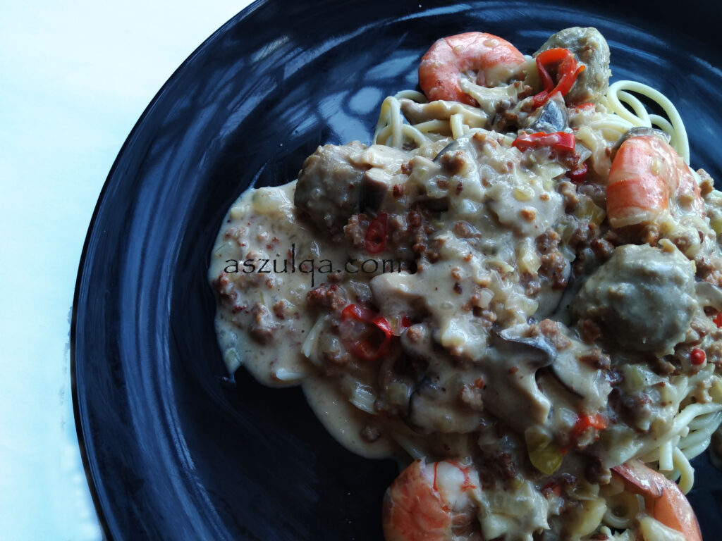 RESEPI SPAGHETTI CARBONARA HOMEMADE TANPA SOS PREGO Lazat Lemak Berkrim Disukai Ramai